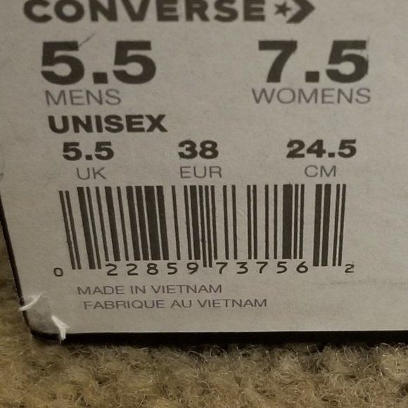 Custom Converse Taylor A/S ox black monochrome hand jeweled shoes size 7.5 - Picture 4 of 4